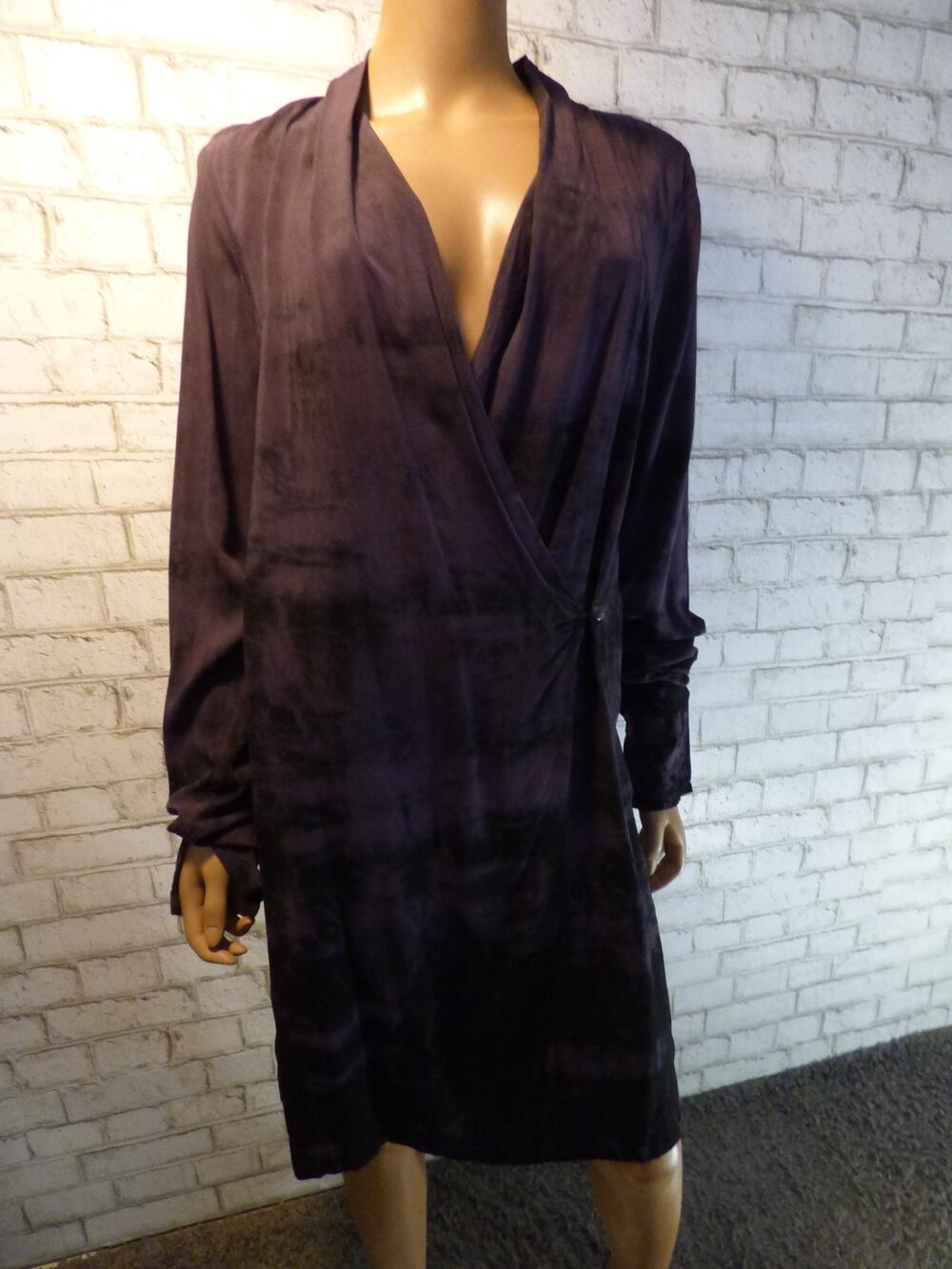 Michael Stars Francis Tie Dye Long Sleeve Wrap Dress Small NEW